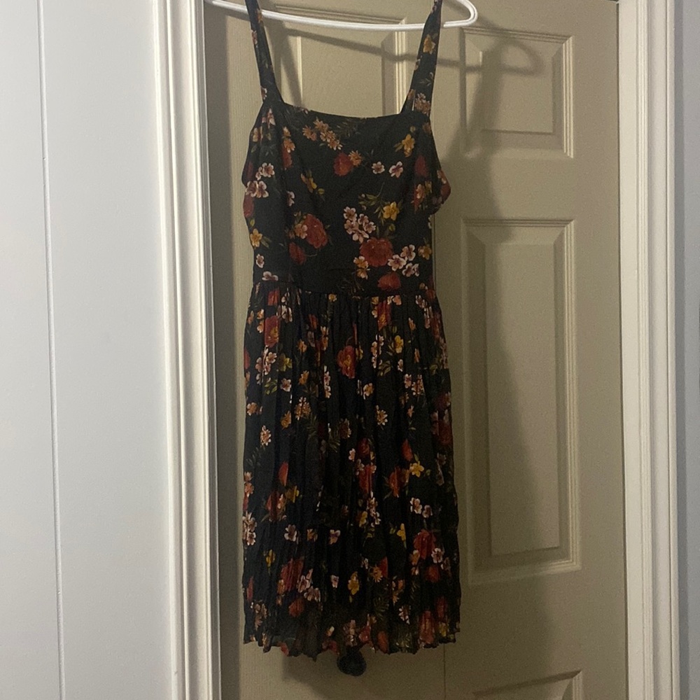 Black floral dress